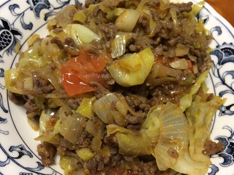 ひき肉とトマトの韓国風炒め